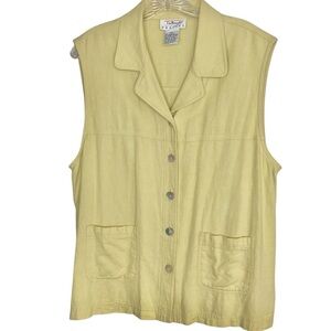 TALBOTS PETITES Women's Sleeveless Summer Top L